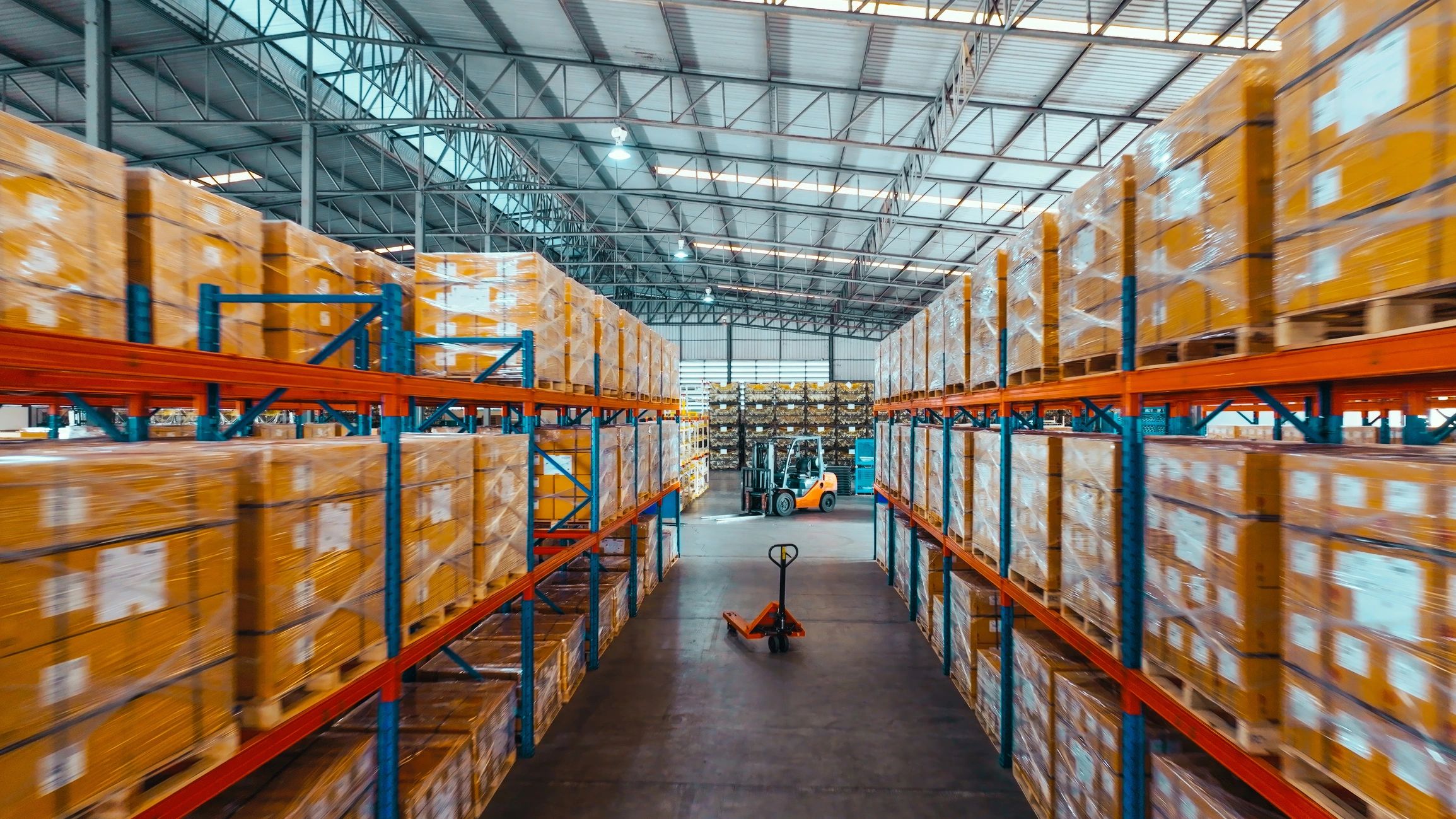 Commercial warehouse interior representing business security coverage